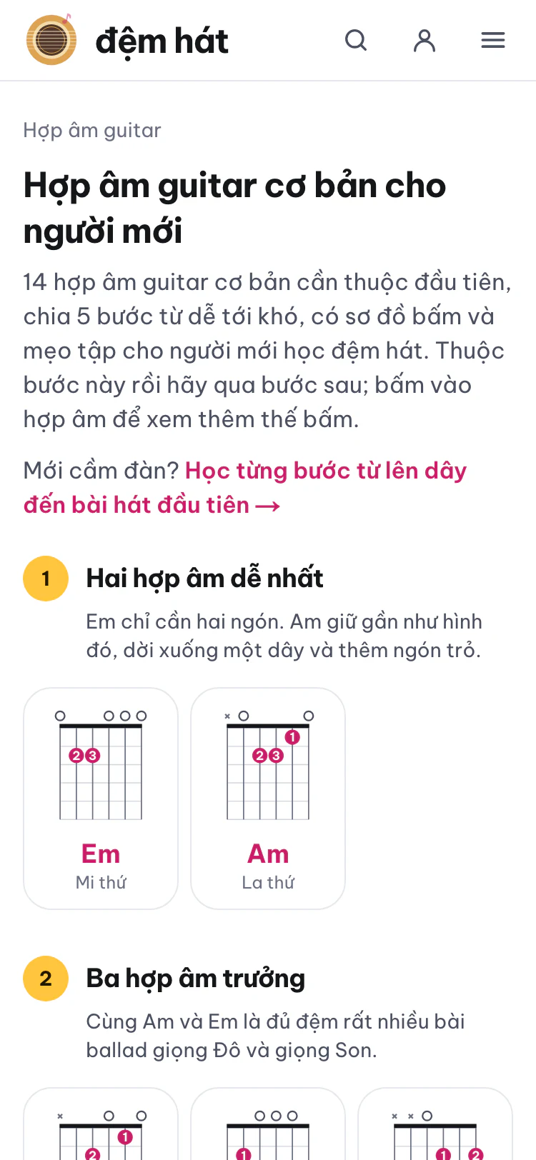Trang Hợp âm cơ bản.