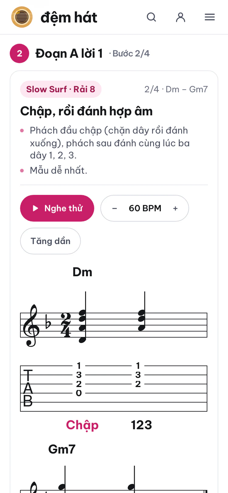 Đoạn A lời 1: mẫu Rải 8.