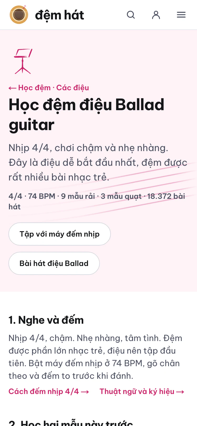 Trang học điệu Ballad.